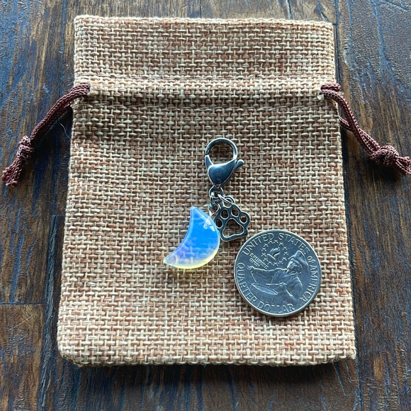 2/20$ Opalite Pet Charm Pet Collar Charm Crystal Pet Collar Charm - Picture 2 of 2